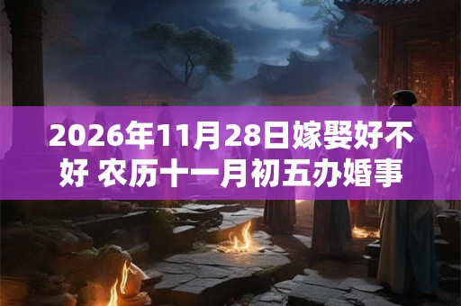 2026年11月28日嫁娶好不好 农历十一月初五办婚事好吗 2026年11月28日嫁娶好不好 农历十一月初五办婚事好吗