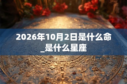 2026年10月2日是什么命_是什么星座 2026年10月2日是什么命_是什么星座