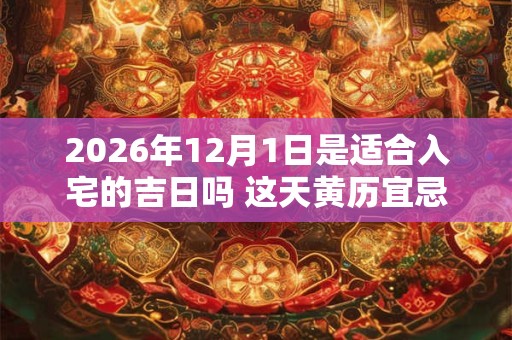 2026年12月1日是适合入宅的吉日吗 这天黄历宜忌