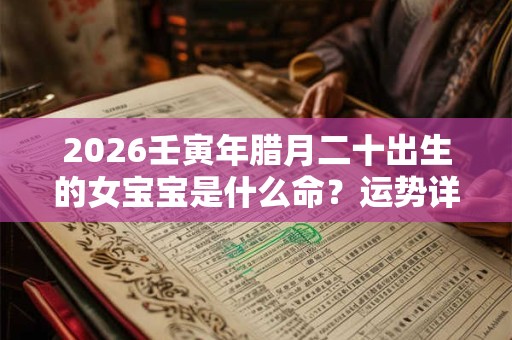 2026壬寅年腊月二十出生的女宝宝是什么命？运势详解