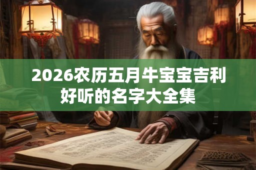 2026农历五月牛宝宝吉利好听的名字大全集