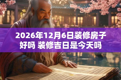 2026年12月6日装修房子好吗 装修吉日是今天吗 2026年12月6日装修房子好吗 装修吉日是今天吗
