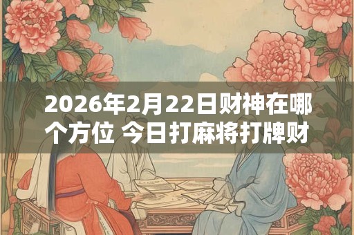 2026年2月22日财神在哪个方位 今日打麻将打牌财运方位！