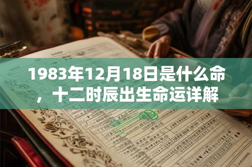 1983年12月18日是什么命，十二时辰出生命运详解