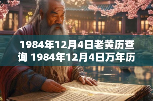 1984年12月4日老黄历查询 1984年12月4日万年历黄道吉日