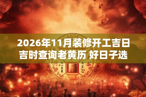 2026年11月装修开工吉日吉时查询老黄历 好日子选择 2026年11月装修开工吉日吉时查询老黄历 好日子选择