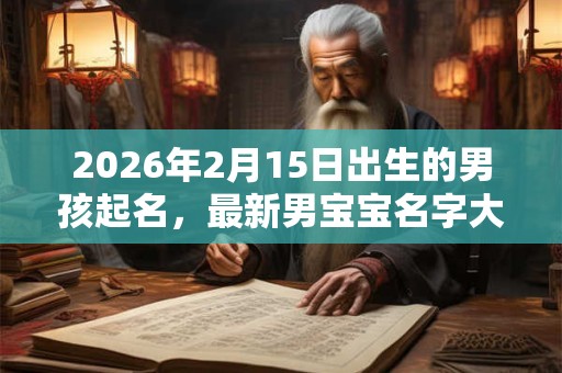 2026年2月15日出生的男孩起名，最新男宝宝名字大全