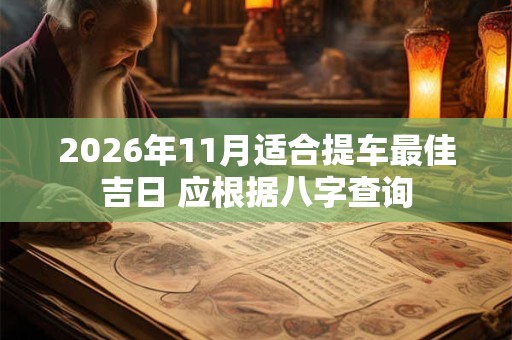 2026年11月适合提车最佳吉日 应根据八字查询