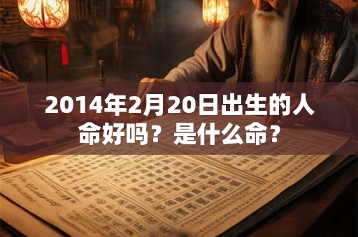 2014年2月20日出生的人命好吗？是什么命？