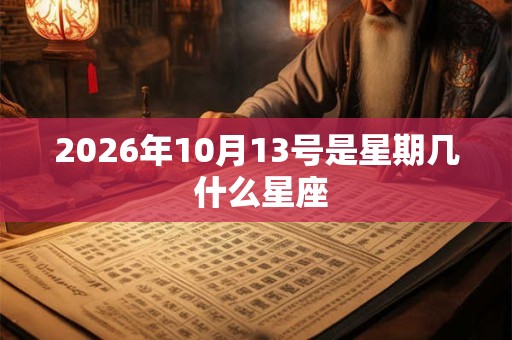 2026年10月13号是星期几 什么星座