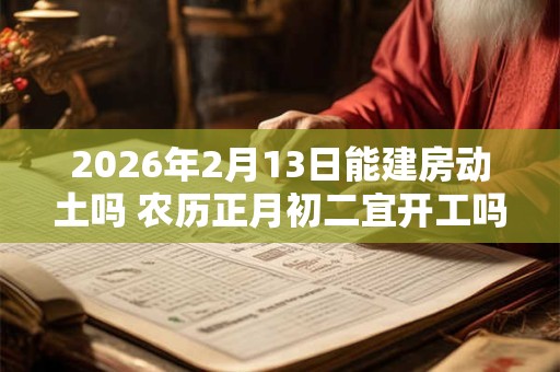 2026年2月13日能建房动土吗 农历正月初二宜开工吗