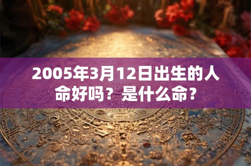 2005年3月12日出生的人命好吗？是什么命？