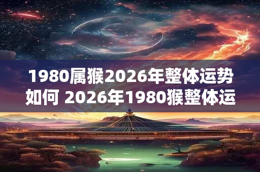 1980属猴2026年整体运势如何 2026年1980猴整体运势