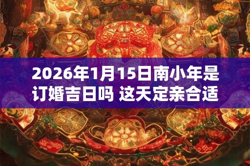 2026年1月15日南小年是订婚吉日吗 这天定亲合适吗