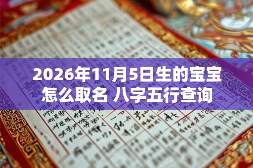 2026年11月5日生的宝宝怎么取名 八字五行查询