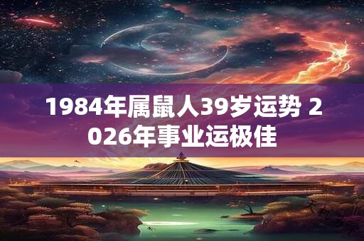 1984年属鼠人39岁运势 2026年事业运极佳 1984年属鼠人39岁运势 2026年事业运极佳