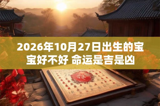 2026年10月27日出生的宝宝好不好 命运是吉是凶