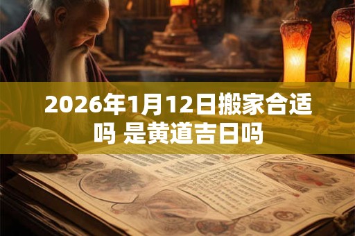 2026年1月12日搬家合适吗 是黄道吉日吗