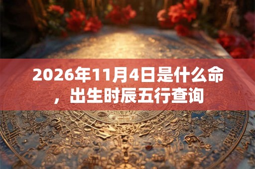 2026年11月4日是什么命,出生时辰五行查询 2026年11月4日是什么命,出生时辰五行查询