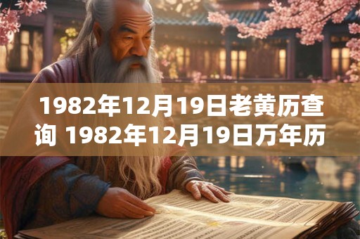 1982年12月19日老黄历查询 1982年12月19日万年历黄道吉日 1982年12月19日老黄历查询 1982年12月19日万年历黄道吉日