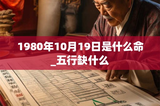 1980年10月19日是什么命_五行缺什么 1980年10月19日是什么命_五行缺什么