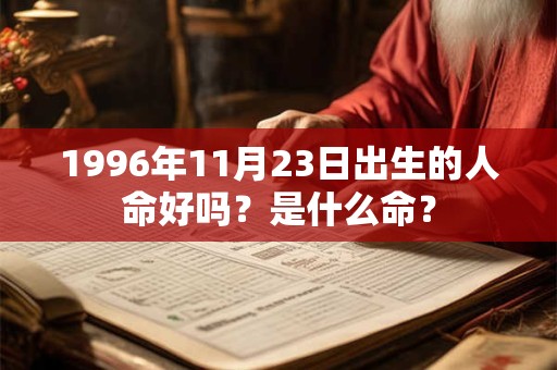 1996年11月23日出生的人命好吗？是什么命？