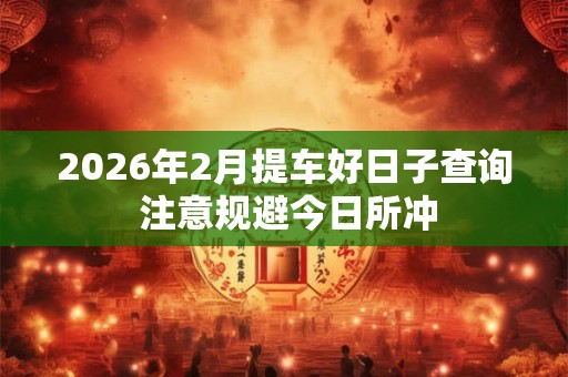 2026年2月提车好日子查询 注意规避今日所冲 2026年2月提车好日子查询 注意规避今日所冲