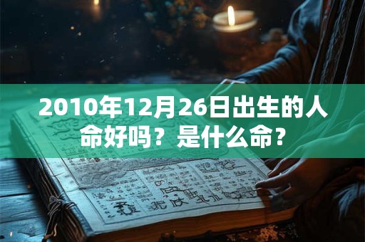 2010年12月26日出生的人命好吗？是什么命？