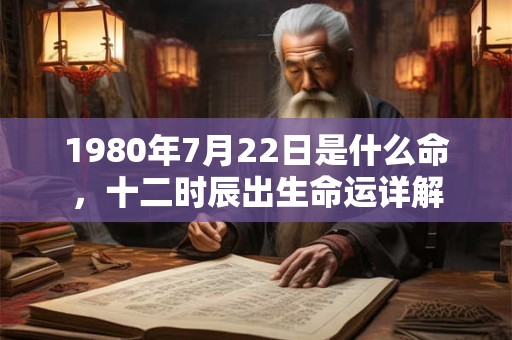 1980年7月22日是什么命,十二时辰出生命运详解 1980年7月22日是什么命,十二时辰出生命运详解