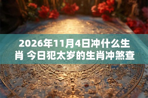 2026年11月4日冲什么生肖 今日犯太岁的生肖冲煞查询：