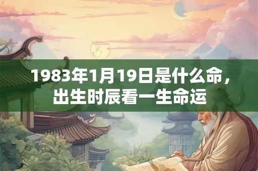 1983年1月19日是什么命,出生时辰看一生命运 1983年1月19日是什么命,出生时辰看一生命运