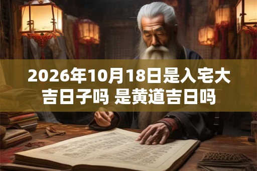 2026年10月18日是入宅大吉日子吗 是黄道吉日吗