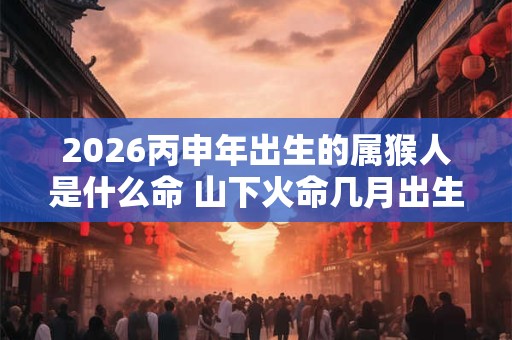 2026丙申年出生的属猴人是什么命 山下火命几月出生好