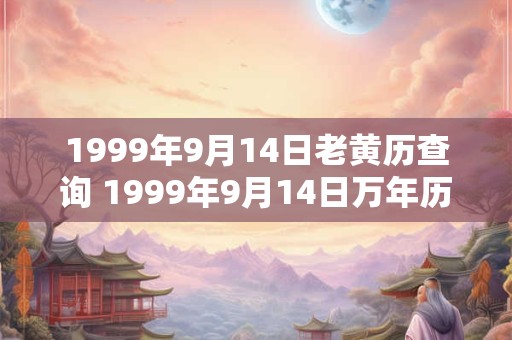 1999年9月14日老黄历查询 1999年9月14日万年历黄道吉日