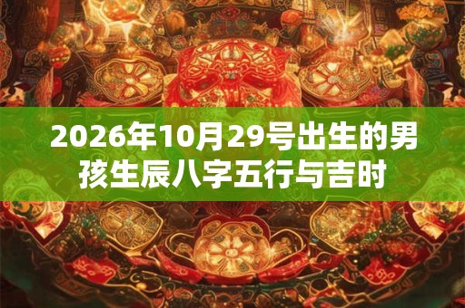 2026年10月29号出生的男孩生辰八字五行与吉时