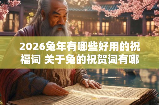 2026兔年有哪些好用的祝福词 关于兔的祝贺词有哪些