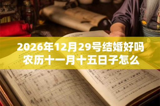 2026年12月29号结婚好吗 农历十一月十五日子怎么样