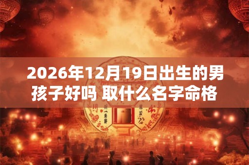 2026年12月19日出生的男孩子好吗 取什么名字命格好