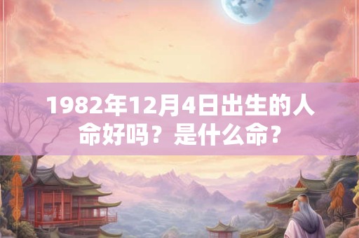 1982年12月4日出生的人命好吗？是什么命？