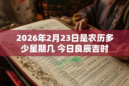 2026年2月23日是农历多少星期几 今日良辰吉时