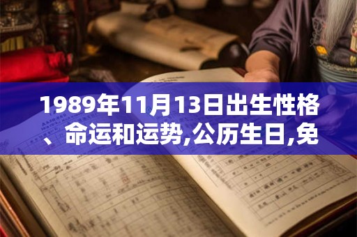 1989年11月13日出生性格、命运和运势,公历生日,免费算命