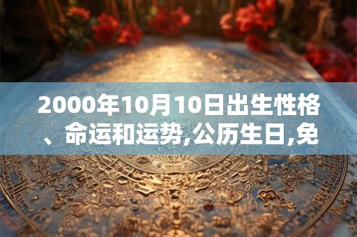 2000年10月10日出生性格、命运和运势,公历生日,免费算命