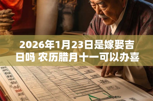 2026年1月23日是嫁娶吉日吗 农历腊月十一可以办喜酒吗