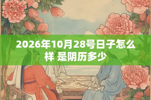2026年10月28号日子怎么样 是阴历多少