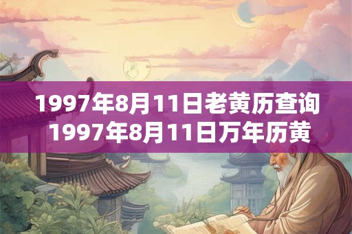 1997年8月11日老黄历查询 1997年8月11日万年历黄道吉日