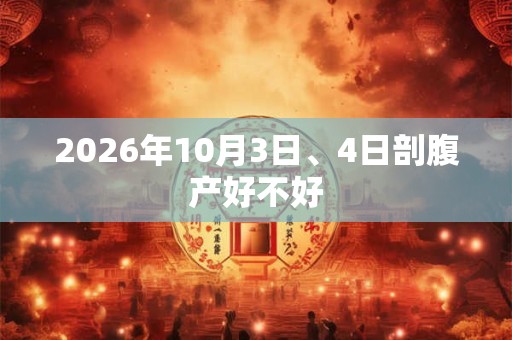 2026年10月3日、4日剖腹产好不好