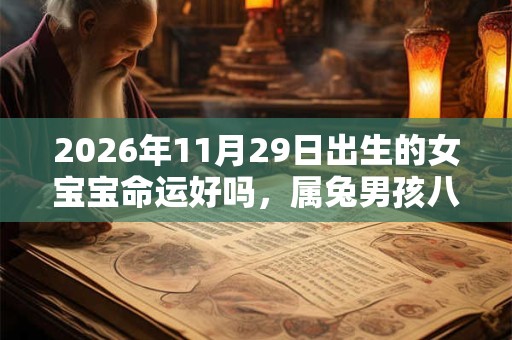 2026年11月29日出生的女宝宝命运好吗，属兔男孩八字命运查询