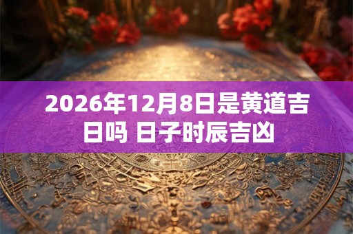 2026年12月8日是黄道吉日吗 日子时辰吉凶