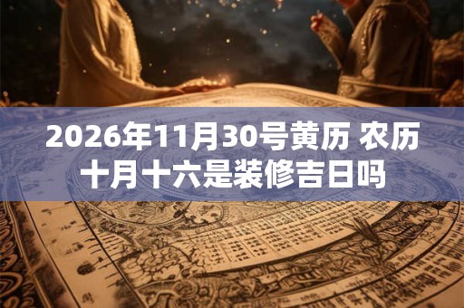 2026年11月30号黄历 农历十月十六是装修吉日吗 2026年11月30号黄历 农历十月十六是装修吉日吗