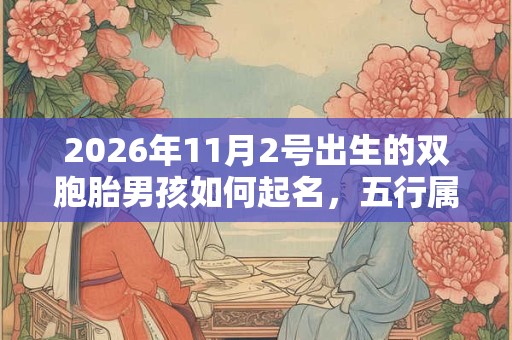 2026年11月2号出生的双胞胎男孩如何起名，五行属什么